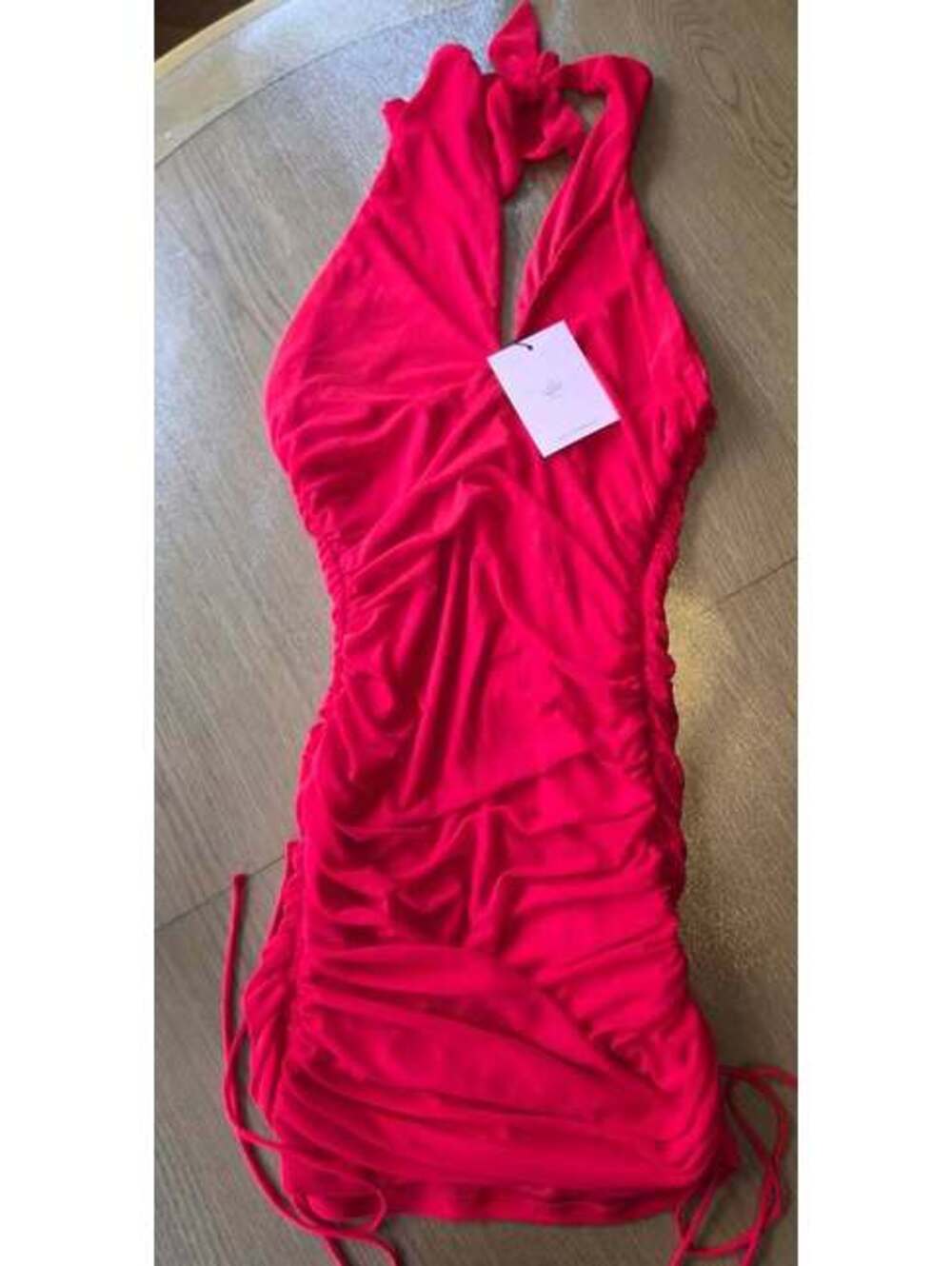 New Hello Molly Red Halter Mini Dress Medium